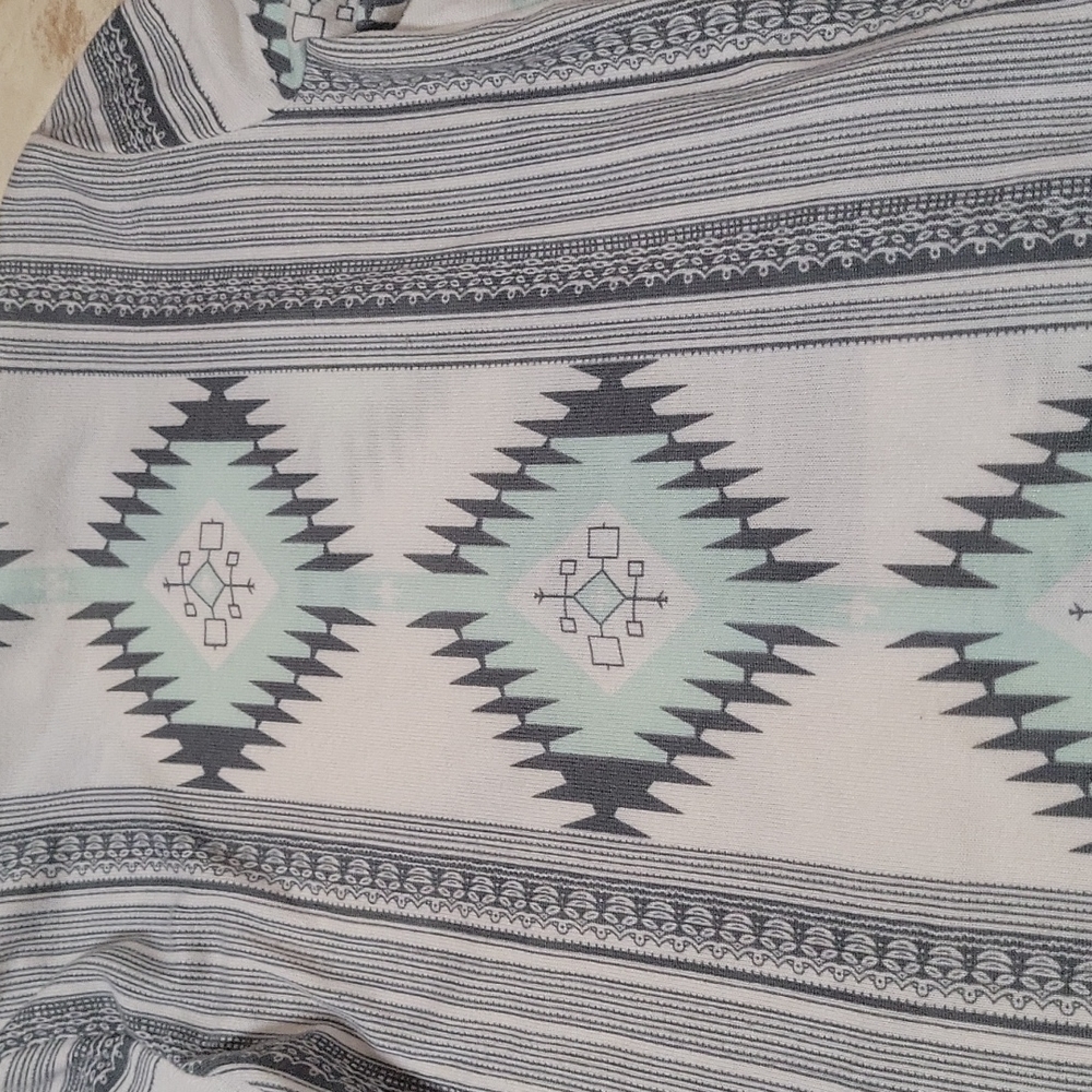 Aztec Print Drape Cardigan - Picture 4 of 4
